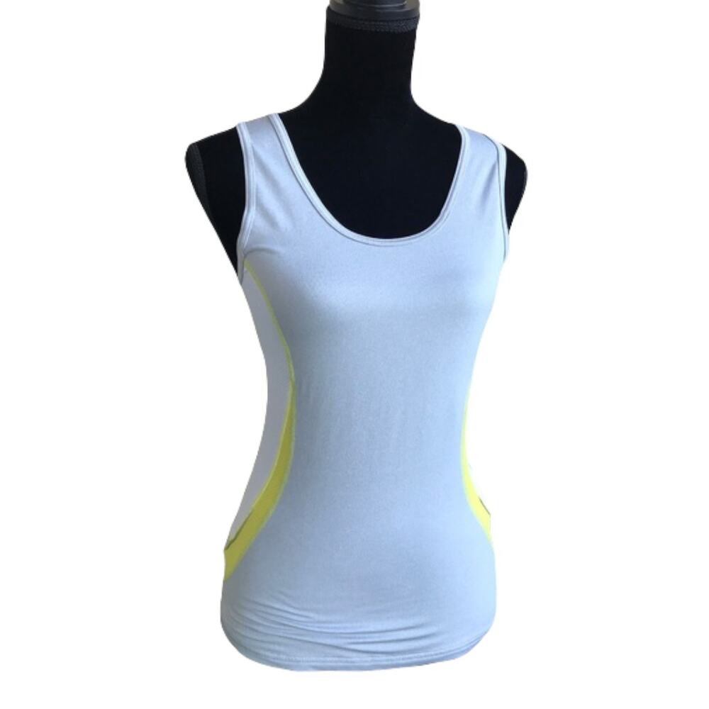 lucy Womens Tank Top Size XS Activewear Tech Endurance Reflective Gray Yellow